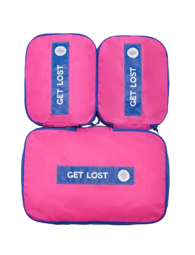 Baboon To The Moon Packing Cube Set In Pink