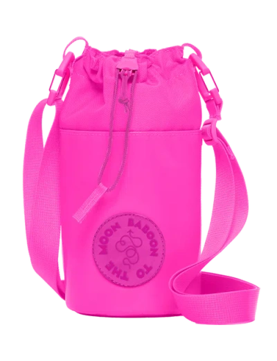 Baboon To The Moon Water Bottle Sling In Pink