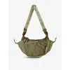 Baboon To The Moon Womens Crocodile Crescent-shape Recycled-nylon Crossbody Bag
