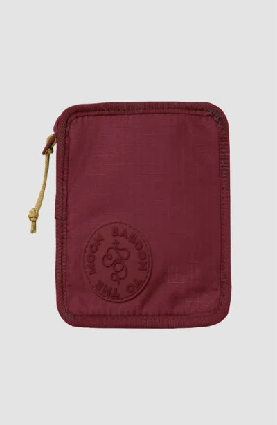 Baboon To The Moon Zip Wallet In Maroon