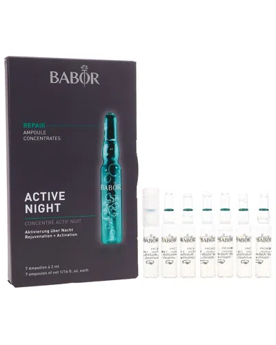 Babor 0.06oz Active Night Ampoule Concentrates 7 Count In Transparent