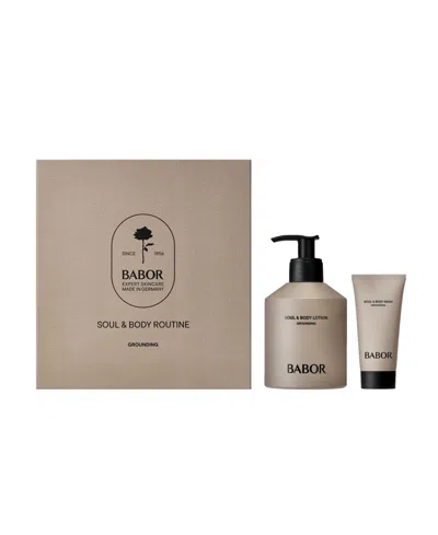 Babor 2-piece Soul & Body Grounding Lotion And Shower Gel Set In Transparent