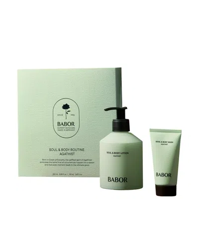Babor 2-piece Soul & Body Grounding Routine Body Lotion And Shower Gel Gift Set In Transparent