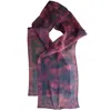 Babs Boutique Nyc Women's Black / Red Silk Georgette Red Coral Print Scarf In Black/red