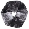 Babs Boutique Nyc Women's Black / White Babs Eco-chic Scrunchies - Nature Print, - Poly-georgette - Set Of Three Sizes