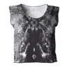 Babs Boutique Nyc Women's Black / White Stretch Crop Tank Top - Nature Print In Black/white