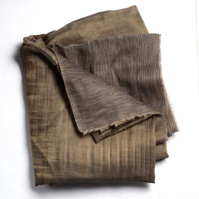 Babs Boutique Nyc Women's Gold / Neutrals Cashmere Shawl - Space Dye - Gold