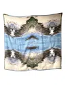 Babs Boutique Nyc Women's Neutrals / Green / Blue Babs California Beach Inspired Silk Georgette Scarf