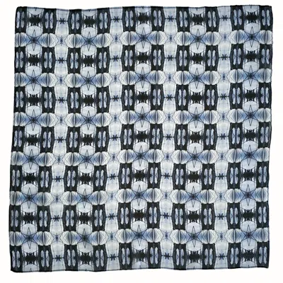 Babs Boutique Nyc Women's White / Blue Silk Square Scarf - Brooklyn Bridge Design In Multi