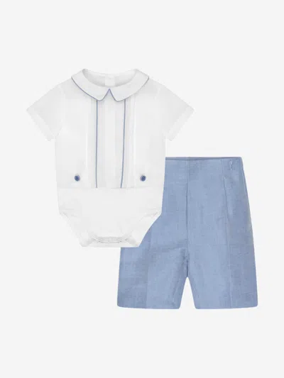 Baby A. Boys Shorts Set - Shorts Set 18 Mths Blue In White