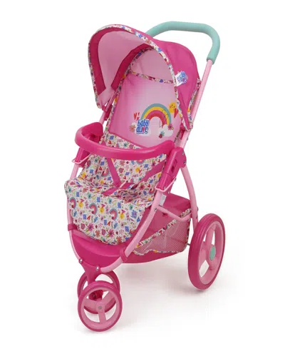Baby Alive Kids' Pink And Rainbow Doll Jogging Stroller In Multi