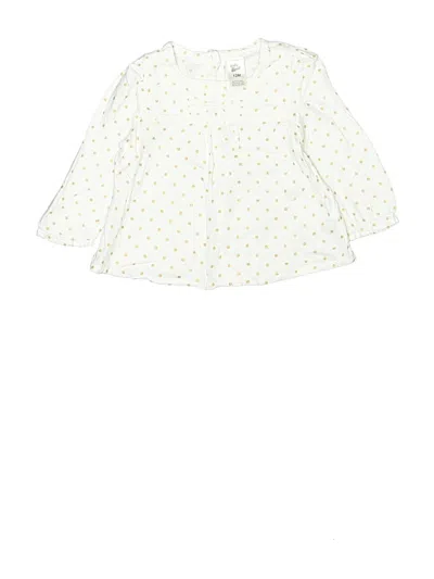 Pre-owned Baby B'gosh Babies' 3/4 Sleeve Blouse In White