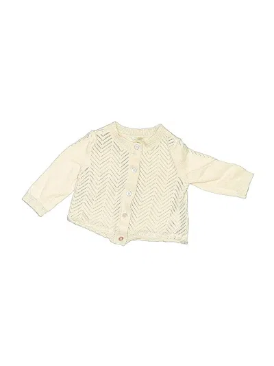 Pre-owned Baby B'gosh Kids' Cardigan Sweater In White