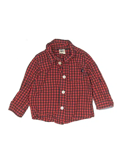 Pre-owned Baby B'gosh Babies' Long Sleeve Button Down Shirt In Red