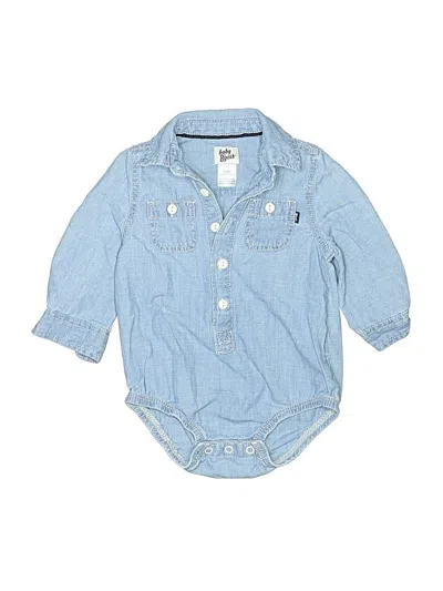 Pre-owned Baby B'gosh Babies' Long Sleeve Onesie In Blue