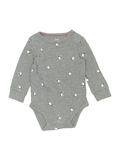 Pre-owned Baby B'gosh Babies' Long Sleeve Onesie In Gray
