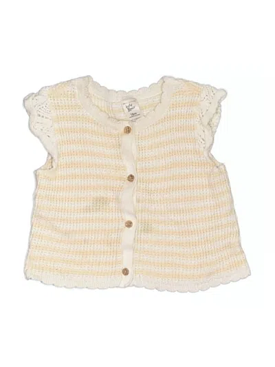 Pre-owned Baby B'gosh Kids' Sleeveless Button Down Shirt In Yellow
