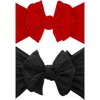 Baby Bling 2-pack Fab-bow-lous Headbands In Cherry Black