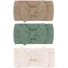 Baby Bling Bow Stretch Headband In Oak/sage/oatmeal