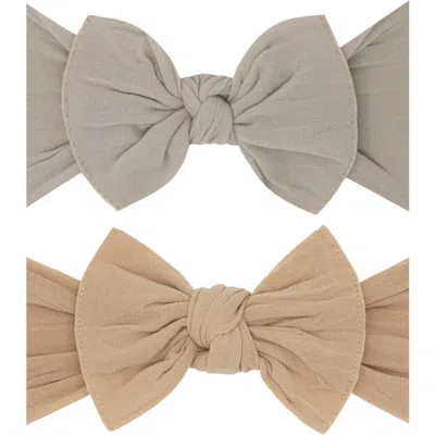 Baby Bling Headbands In Mushroom Oak