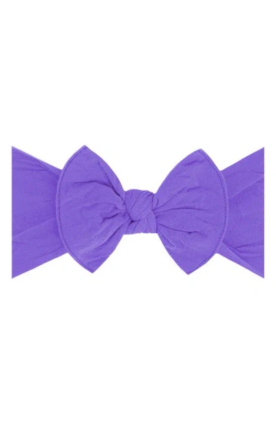 Baby Bling Babies' Knotted Bow Headband In Amethyst