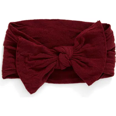 Baby Bling Knotted Bow Headband In Brown