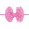 Baby Bling Tulle Fab Bow Headband In Pink