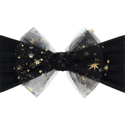 Baby Bling Tulle Fab Headband In Holiday Black