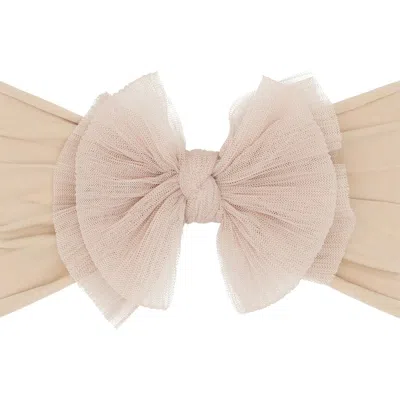 Baby Bling Tulle Fab Headband In Pleated Blush