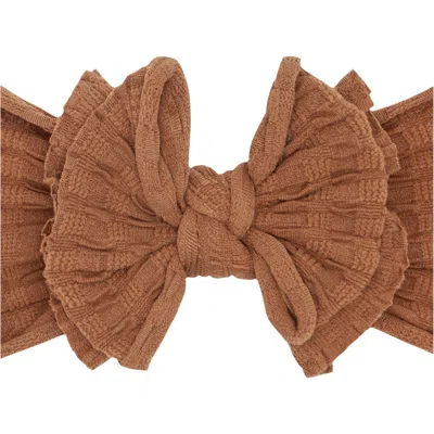 Baby Bling Waffle Knit Headband In Camel
