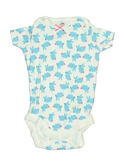 Pre-owned Baby Boden Babies' Short Sleeve Onesie In Blue
