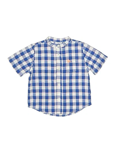 Pre-owned Baby Bum Kids' Short Sleeve Button Down Shirt In Blue