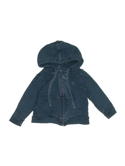 Pre-owned Baby Cottons Babies' Zip Up Hoodie In Blue