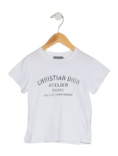 Pre-owned Baby Dior Babies' Boy's Atelier Graphic Short Sleeve Shirt In White