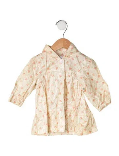 Pre-owned Baby Dior Babies' Floral Rain Jacket In Yellow