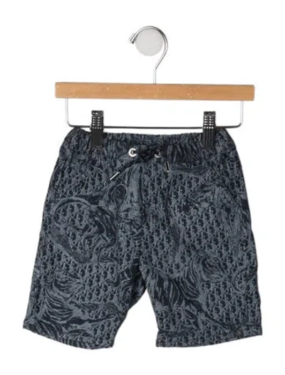 Pre-owned Baby Dior Babies' Infant Boys' Pattern Printed Shorts In Blue
