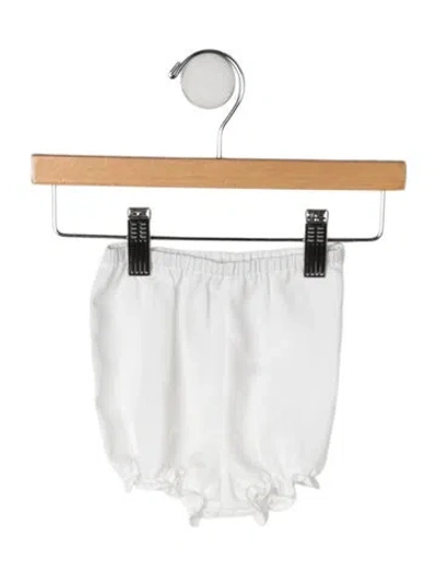 Pre-owned Baby Dior Babies' Ruffle Trimmed Bloomers In White
