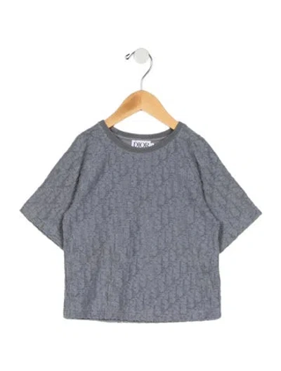 Pre-owned Baby Dior Babies' Toddler Boys  Solid Short Sleeve Shirt In Grey