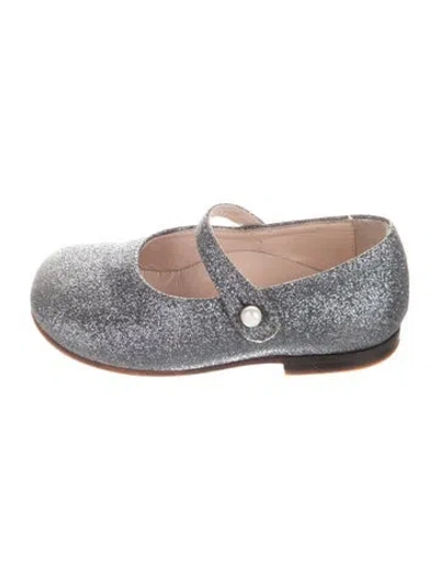 Pre-owned Baby Dior Babies' Toddler Girls' Grey Sparkle Mary Jane Shoes In Gray