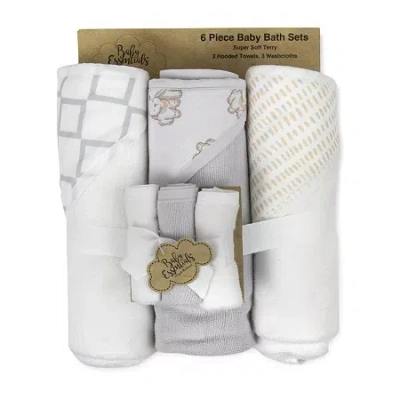 Baby Essentials 6-pc. Hooded Towel In Gray