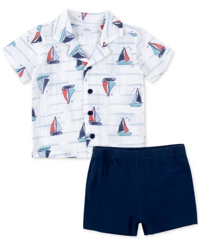 Baby Essentials Baby Boys 2-pc. Sailor Shirt & Shorts Set In Navy