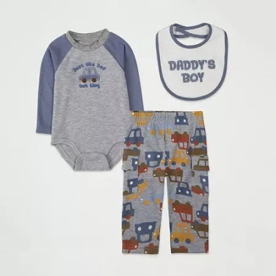 Baby Essentials Baby Boys 3-pc. Baby Clothing Set In Gray