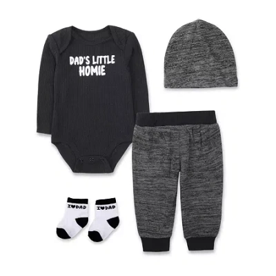 Baby Essentials Baby Boys 4-pc. Baby Clothing Set In Black