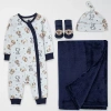 Baby Essentials Baby Boys 4-pc. Baby Clothing Set In Blue