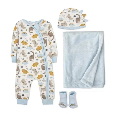 Baby Essentials Baby Boys 4-pc. Baby Clothing Set In Gray