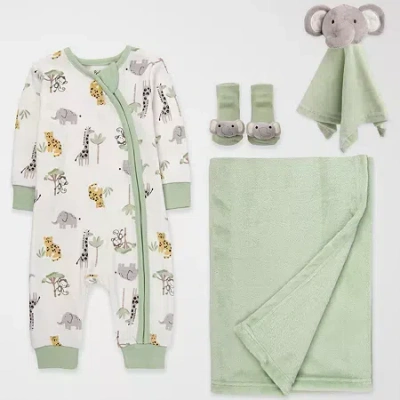 Baby Essentials Baby Boys 4-pc. Baby Clothing Set In Green