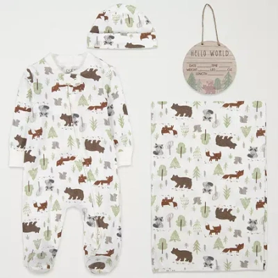 Baby Essentials Baby Boys 4-pc. Baby Clothing Set In White