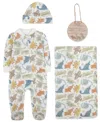 Baby Essentials Baby Boys 4-piece Dinosaur Layette Set In Multi