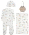 Baby Essentials Baby Boys 4-piece Teddy Bear Layette Set In White