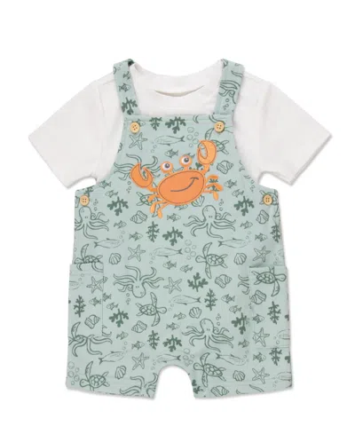 Baby Essentials Baby Boys' Short-sleeve T-shirt & Shortall, 2-piece Set